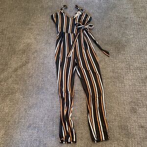 No Boundaries Multicolor Striped Jumpsuit
